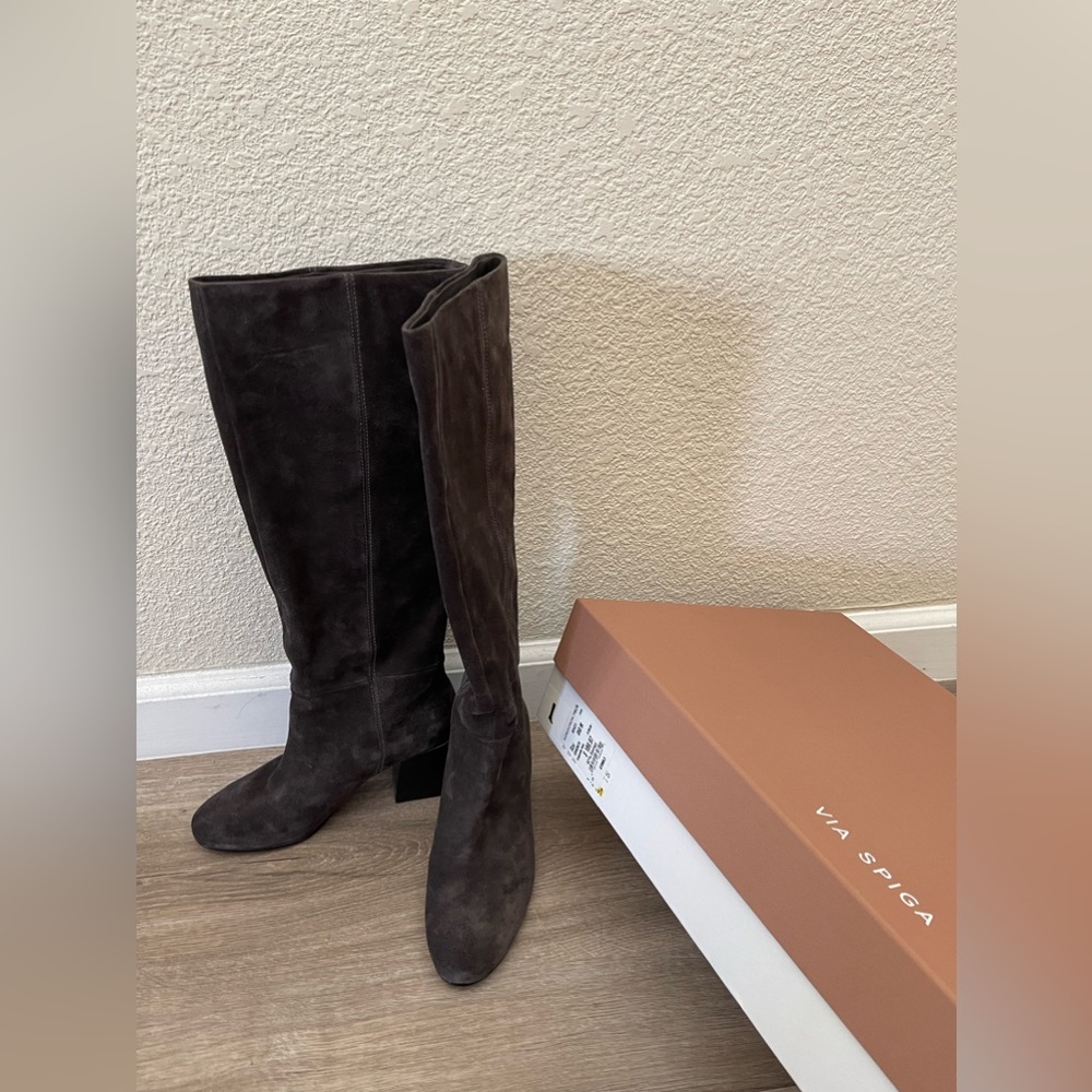 Via Spiga Concrete Suede High Boot